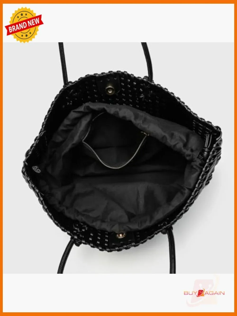 Slouchy PU Leather Woven Tote Bag Hobo Shoulder Crossbody Purse Satchel